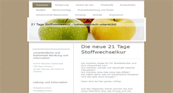 Desktop Screenshot of 21-tage-stoffwechselkur.net